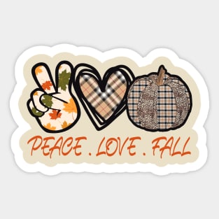 Peace Love Fall Sticker